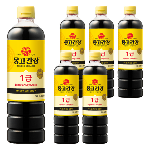 몽고간장 1급, 900ml, 6개