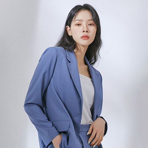 미쏘 여성용 테일러드 일자핏 싱글 자켓