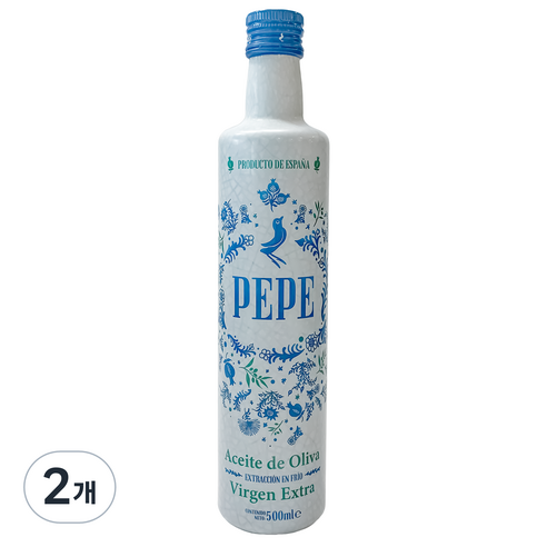 페페 냉압착 엑스트라버진 올리브오일, 500ml, 2개