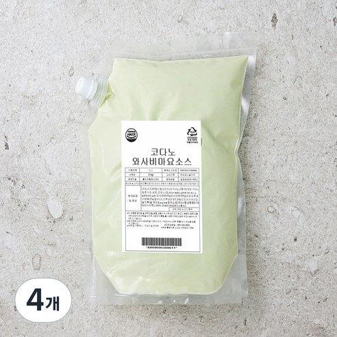 코다노 와사비 마요소스, 2kg, 4개