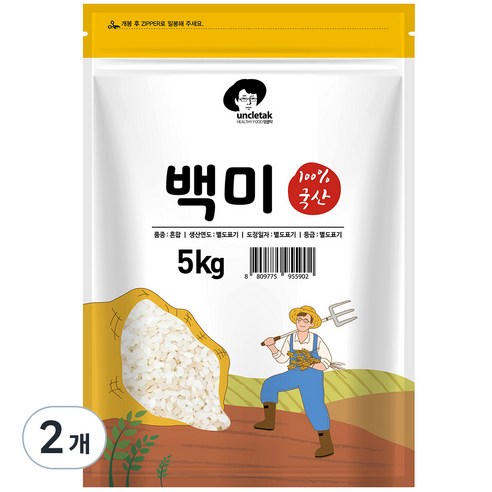 엉클탁 영양가득 백미, 4kg, 1개