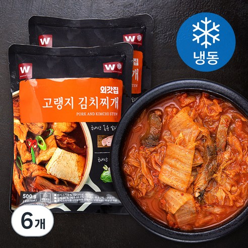 외갓집 고랭지 김치찌개 (냉동), 6개, 500g