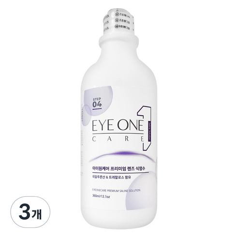 아이원케어 프리미엄 렌즈 식염수, 360ml, 3개
