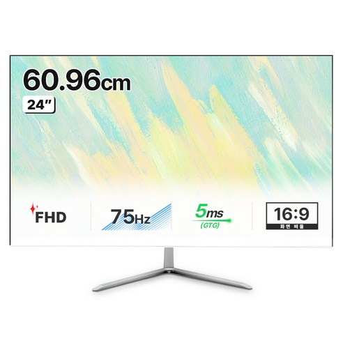 화이트모니터  좋은디에스아이 FHD LED 모니터, 61cm, CP-2475 HDMI(화이트)