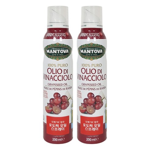 만토바 포도씨 오일스프레이, 200ml, 2개