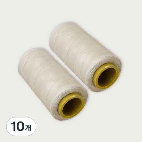가죽공예 왁스실 초사용 1mm x 220m, 아이보리, 10개