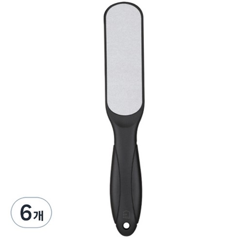 풋케어 양면 발각질제거기 블랙, 1개입, 6개