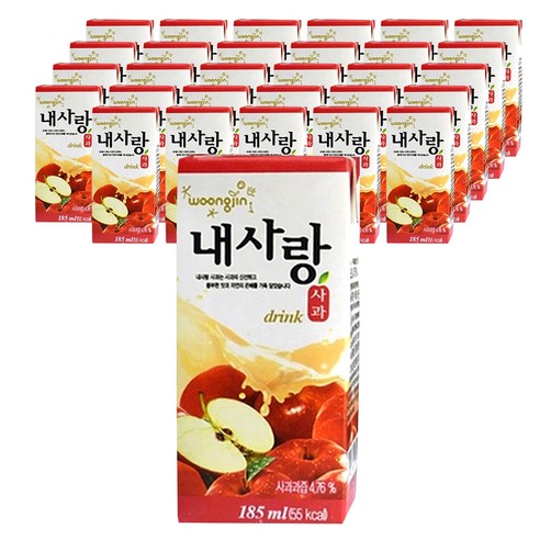 웅진 내사랑 사과 드링크팩, 185ml, 48개