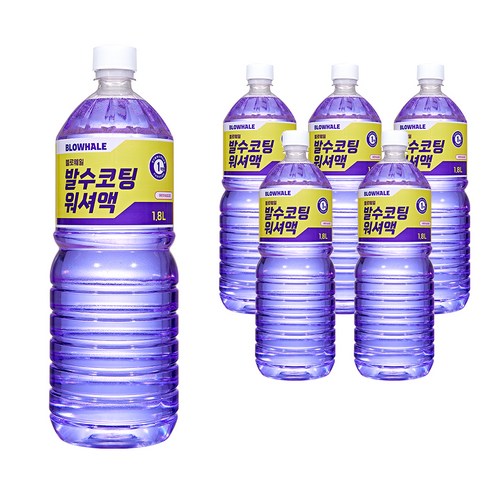 블로웨일 발수코팅 워셔액, 6개, 1.8L