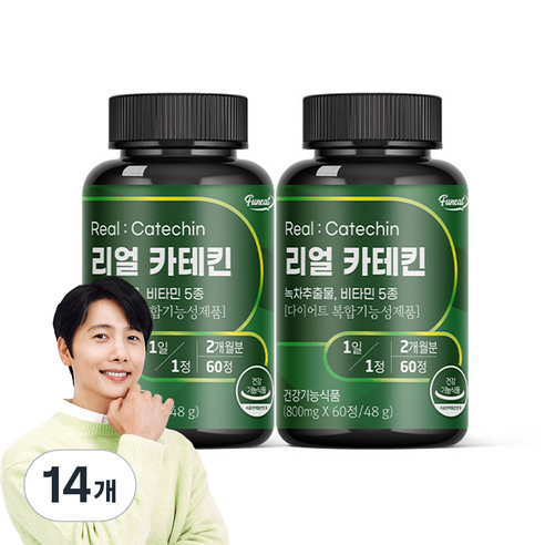 퍼니트 리얼 카테킨 800mg, 60정, 14개