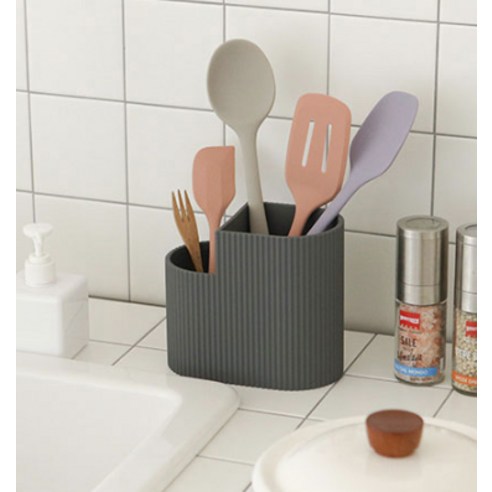 주방을 빛내는 감각적인 선택, 데일리라이크 실리콘 물빠짐 수저통