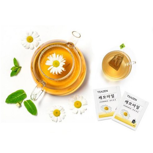 향긋한 캐모마일 한 잔으로 꿀잠 예약!
