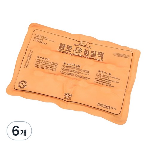 엠디프라임 황토 냉온 찜질팩, 6개