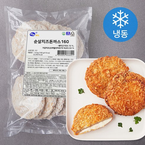 하늘푸드 순살치즈돈까스160 10개입 (냉동), 1.6kg, 1개