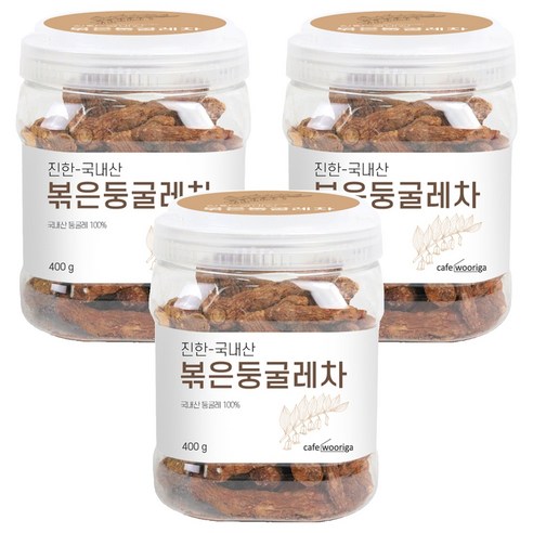 우리가스토리 국내산 볶은 둥굴레차, 400g, 3개