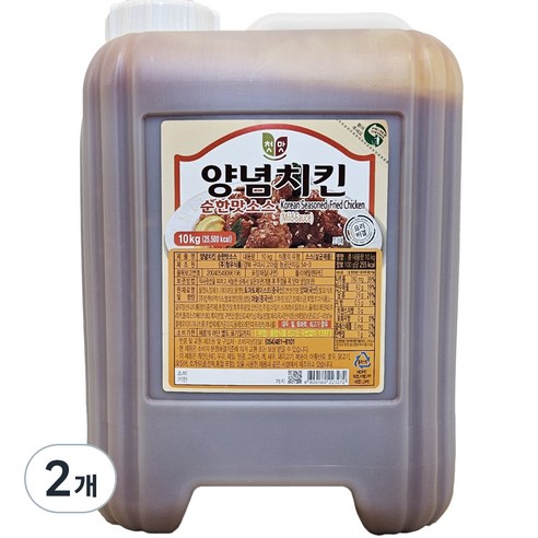 청우식품 양념치킨 순한맛 소스, 10kg, 2개