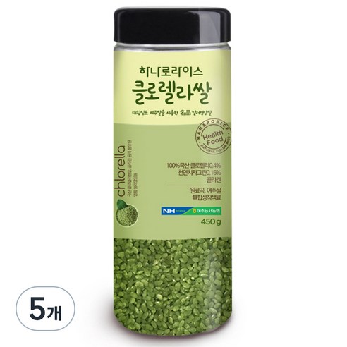 농협 하나로라이스 클로렐라쌀, 450g, 5개