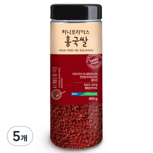 농협 하나로라이스 홍국쌀, 5개, 450g