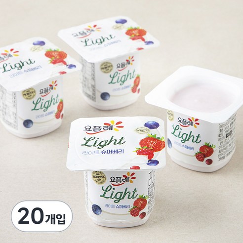 요플레 라이트 슈퍼베리, 80g, 20개입