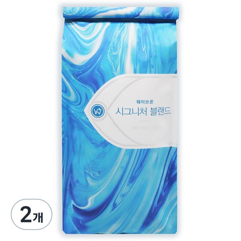 웨이브온커피 시그니처 블랜드 원두 커피, 에스프레소(가정용), 1kg, 2개