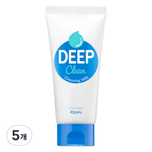 어퓨 딥 클린 클렌징 밀크, 130ml, 5개