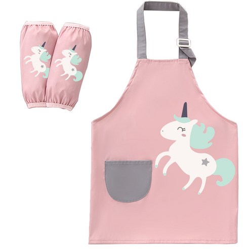 Mori’s House Children’s Art Apron Set, Pink  Best 5