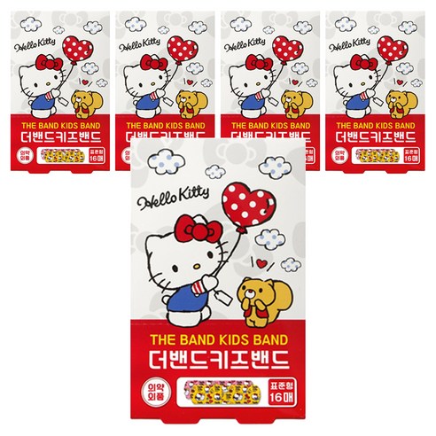 아텍스 헬로키티 캐릭터 키즈밴드 표준형, 16매입, 5개