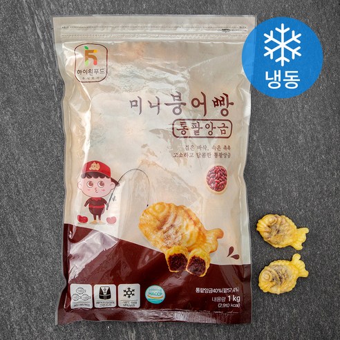 명장 미니붕어빵 통팥앙금 (냉동), 1kg, 1개