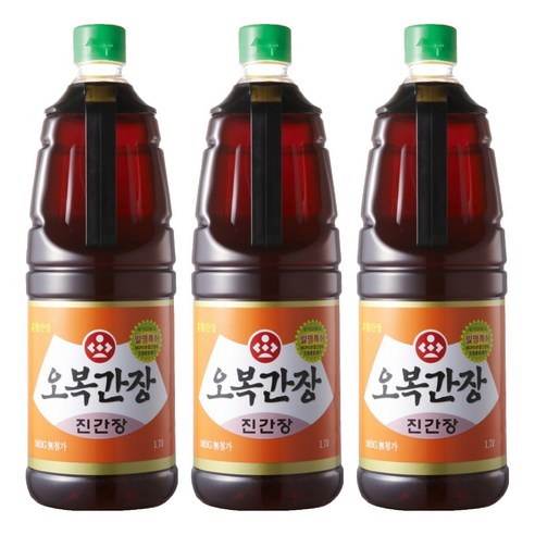 오복식품 오복간장 진간장, 1.7L, 3개