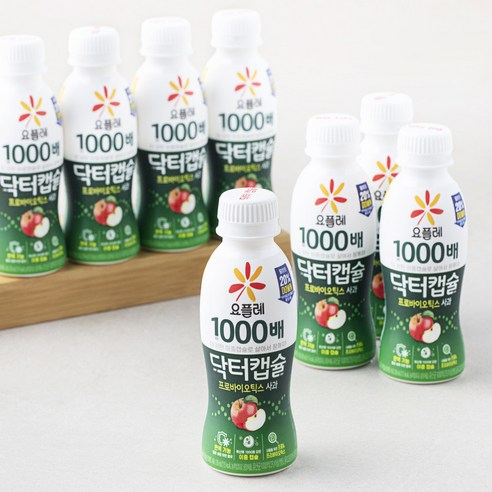 요플레 1000배 닥터캡슐 사과 요구르트