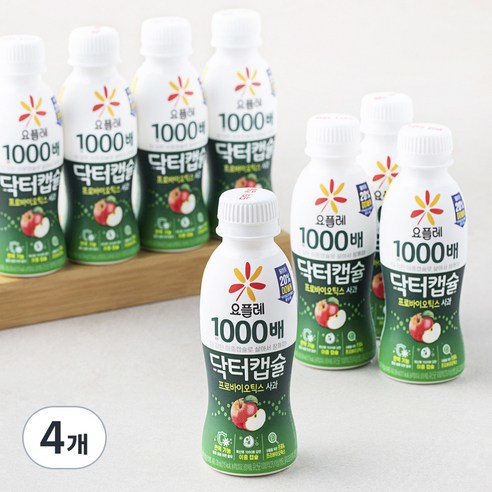 요플레 1000배 닥터캡슐 사과 요구르트