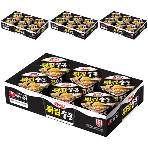 농심 튀김우동 큰사발면 111g, 24개