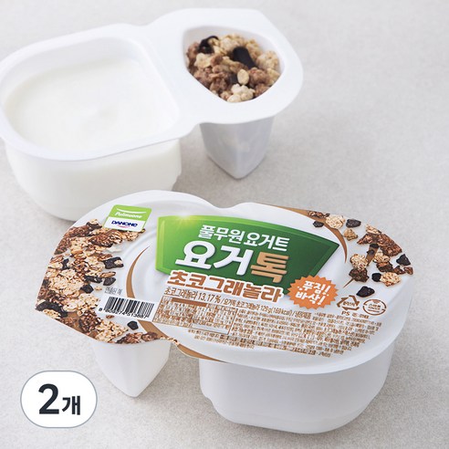 풀무원 다논 요거톡 초코그래놀라 2개입, 129g, 2개