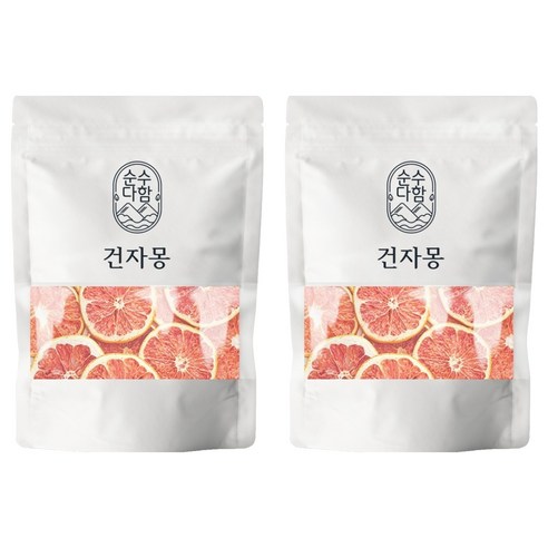 순수다함 슬라이스 건자몽칩, 100g, 1개입, 2개