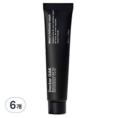 닥터각 씻어내지 않는 남성 전용 청결제, 30ml, 6개