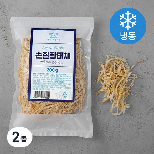 이어수산 손질 황태채 (냉동), 300g, 2봉