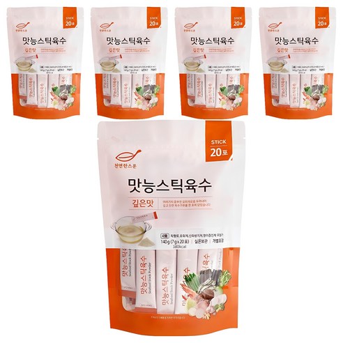 천연한스푼 석하 깊은맛 맛능 스틱 육수 20p