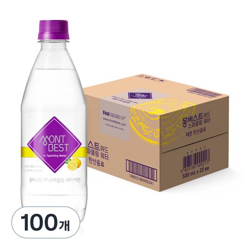 몽베스트 탄산음료 레몬, 500ml, 100개
