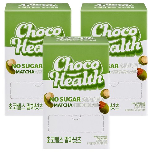 초코헬스 말차넛츠 초코볼 10p, 250g, 3개