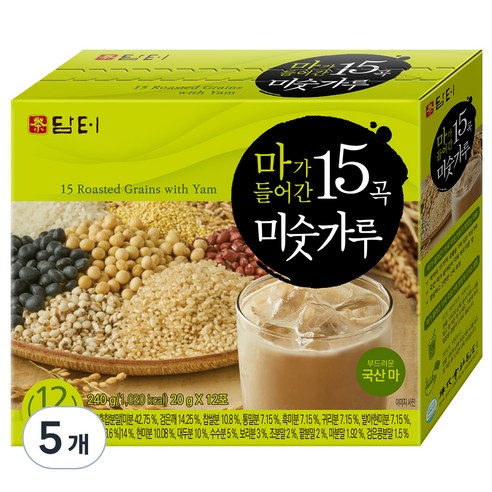담터 마가 들어간 15곡 미숫가루, 240g, 5개
