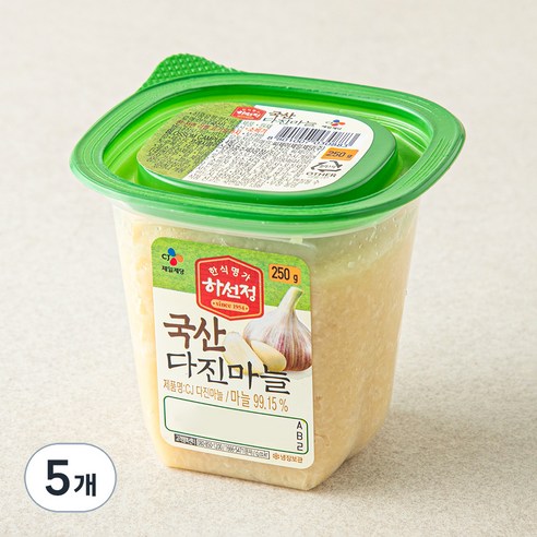 하선정 국산 다진마늘, 250g, 5개
