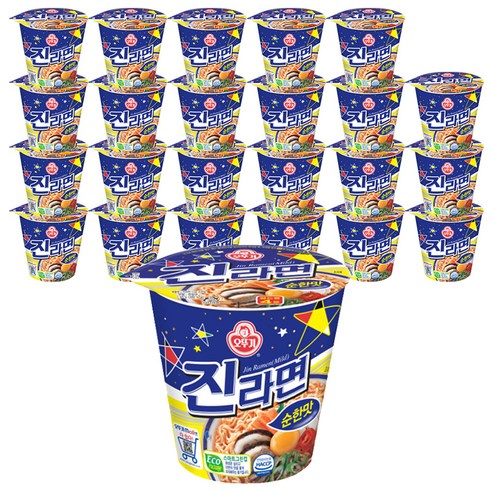 오뚜기 진라면 순한맛 소컵 65g, 24개