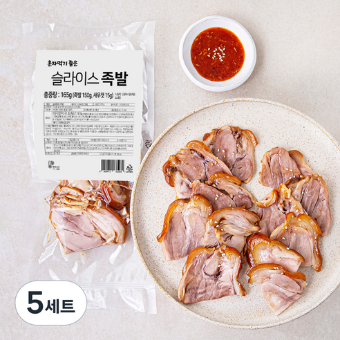 자연에찬 족발 슬라이스 150g + 새우젓 15g 세트, 165g, 5세트
