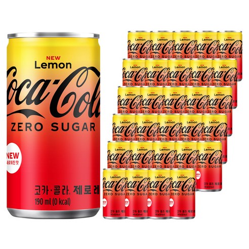 코카콜라 제로 레몬, 190ml, 30개