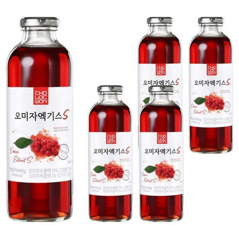 초록원 오미자엑기스S, 660g, 5개