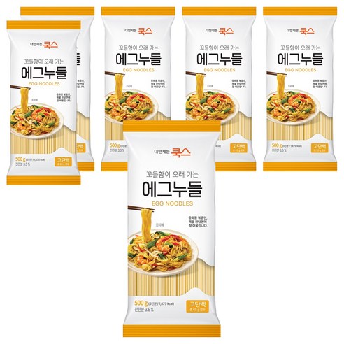대한제분쿡스 에그누들, 500g, 6개