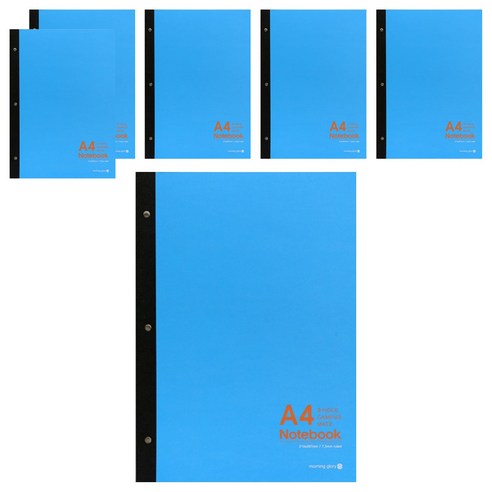 모닝글로리 5500 A4 3공 캠퍼스 유선 패드노트, 랜덤발송, 6개