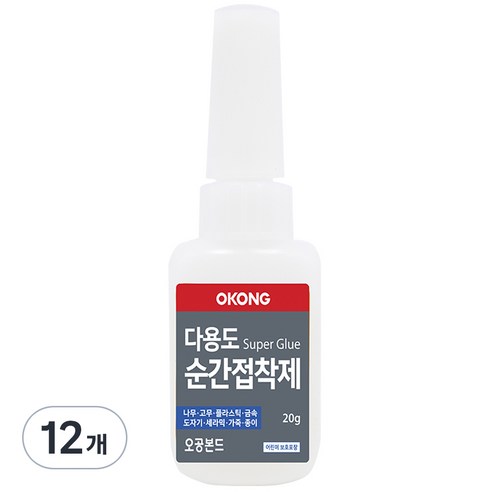 오공 다용도 순간접착제 20g, 12개