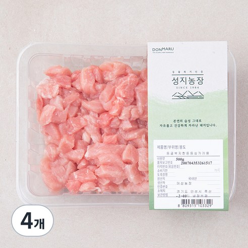 돈마루 성지농장 동물복지 한돈 등심 카레용 (냉장), 500g, 4개
