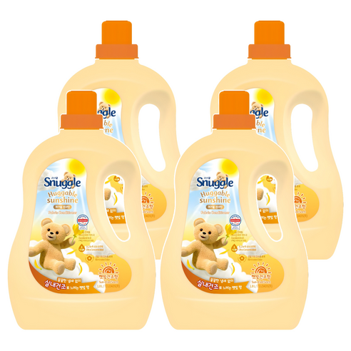 스너글 햇빛건조향 섬유유연제 허거블 선샤인 본품, 1.8L, 4개